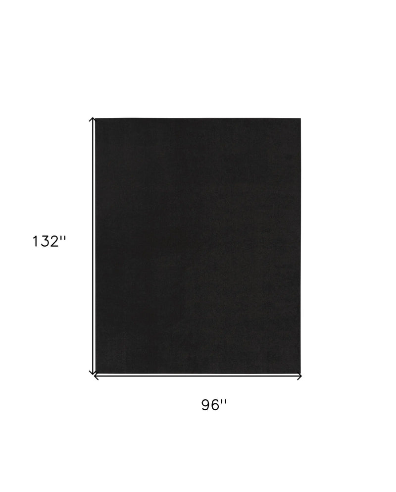 8' X 11' Black Indoor Outdoor Area Rug Homeroots Outdoor
