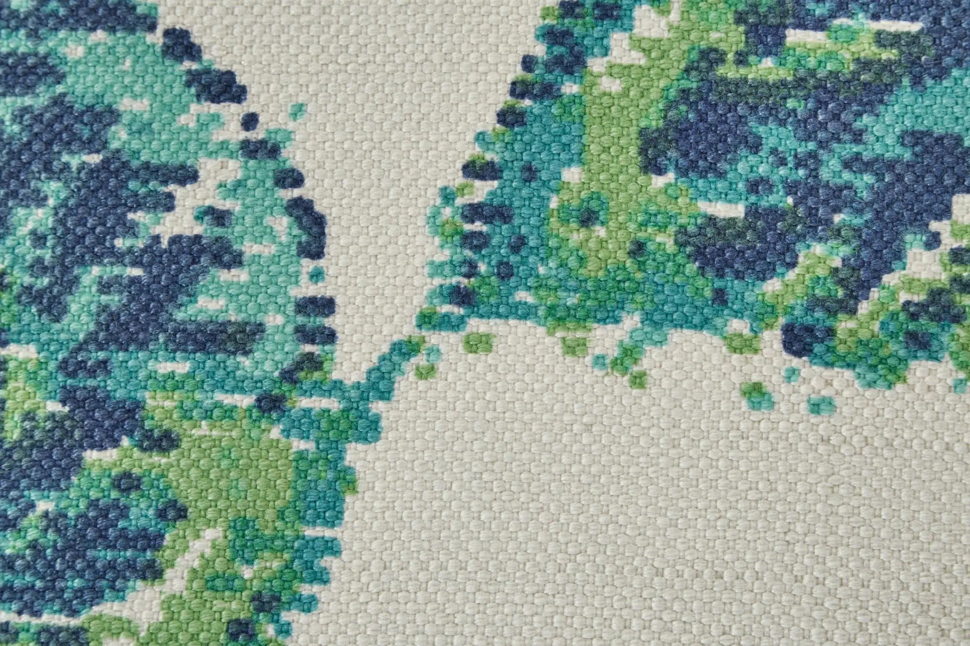 8' X 11' Blue And Green Floral Hand Woven Area Rug Homeroots Home Decor