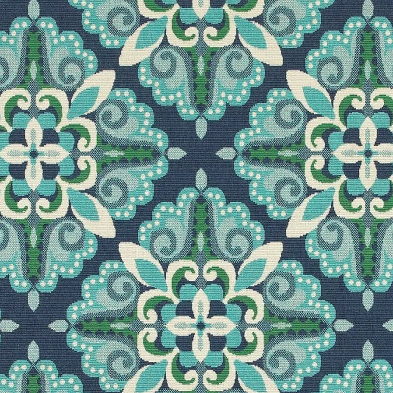 8' X 11' Blue And Green Indoor Outdoor Area Rug Homeroots Outdoor