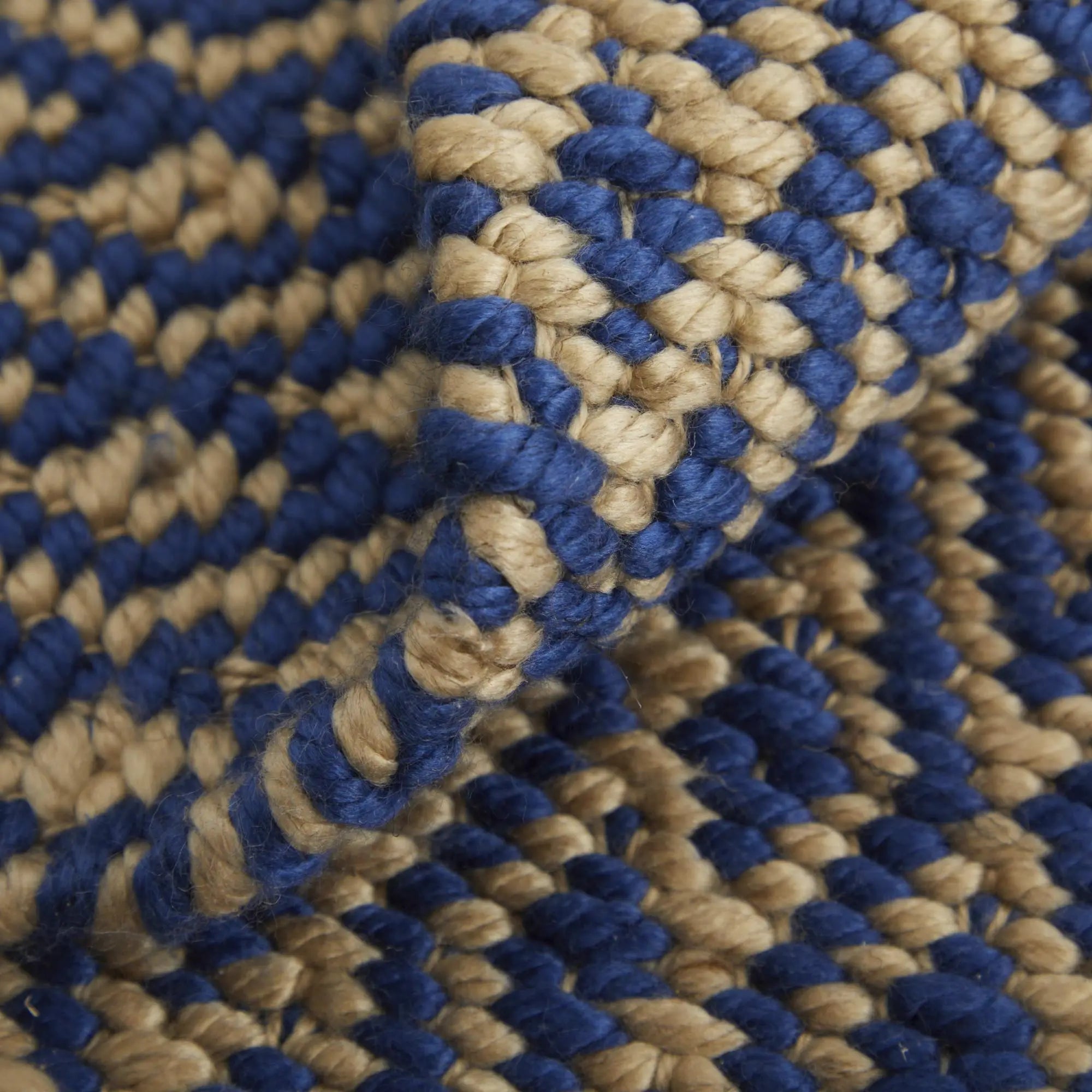 8' X 11' Blue And Tan Geometric Hand Woven Area Rug Homeroots Home Decor