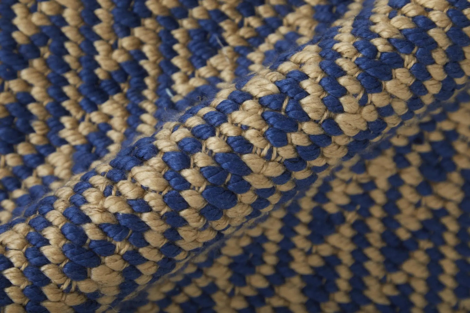 8' X 11' Blue And Tan Geometric Hand Woven Area Rug Homeroots Home Decor
