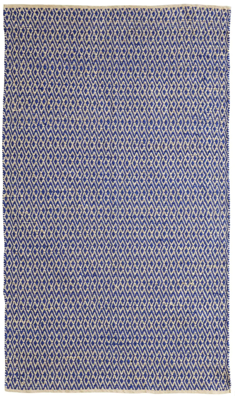 8' X 11' Blue And Tan Geometric Hand Woven Area Rug Homeroots Home Decor