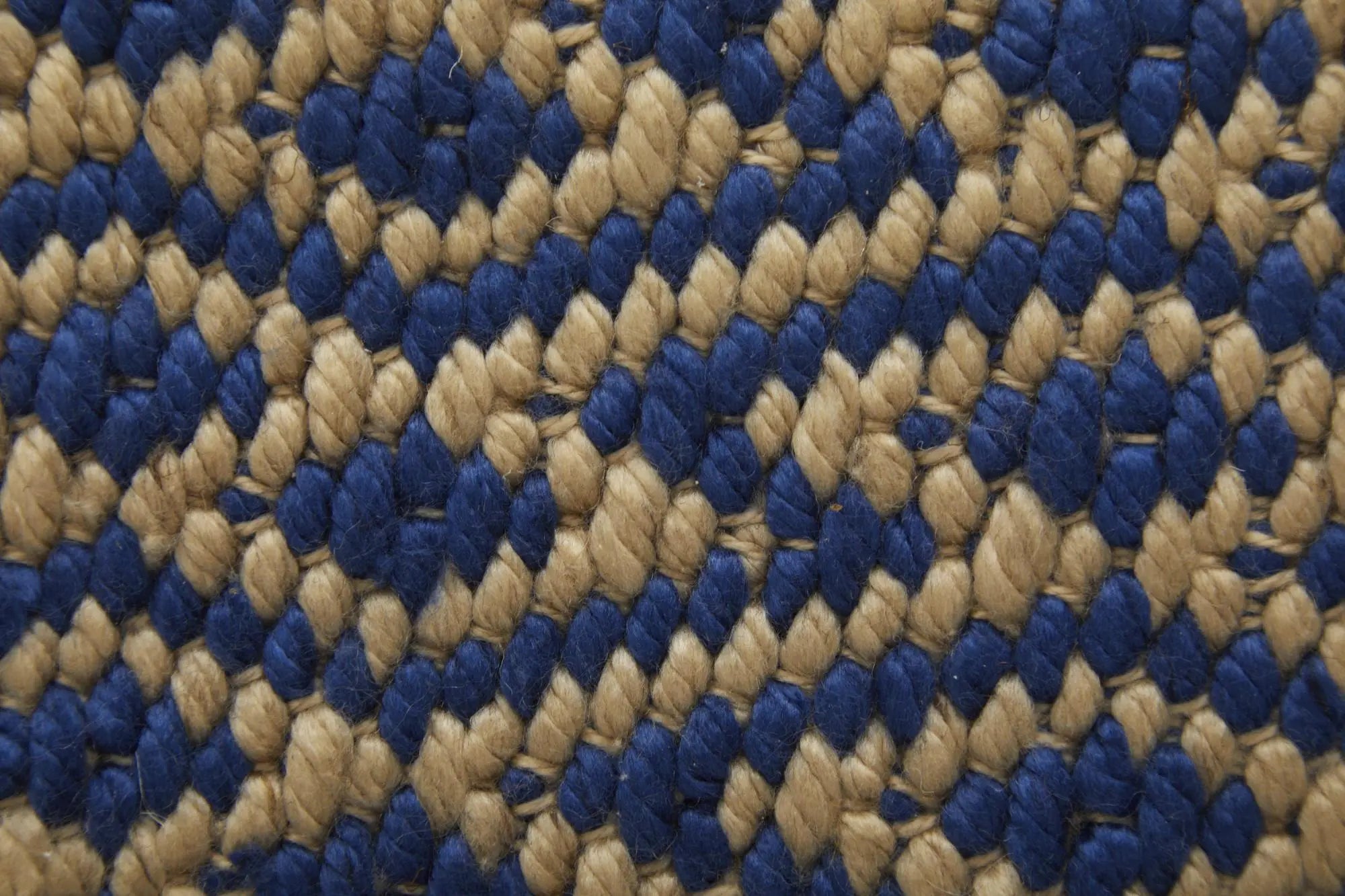 8' X 11' Blue And Tan Geometric Hand Woven Area Rug Homeroots Home Decor