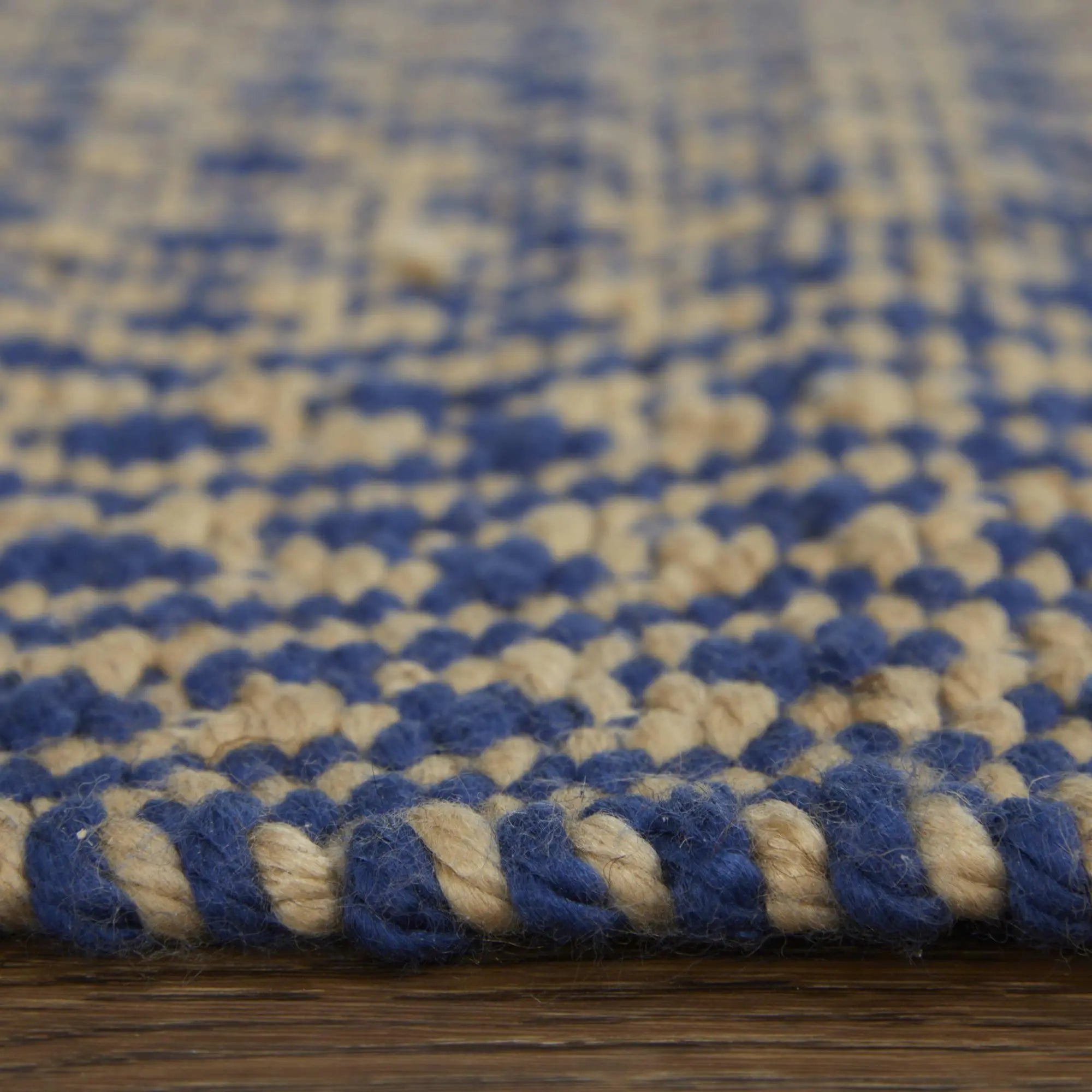 8' X 11' Blue And Tan Geometric Hand Woven Area Rug Homeroots Home Decor