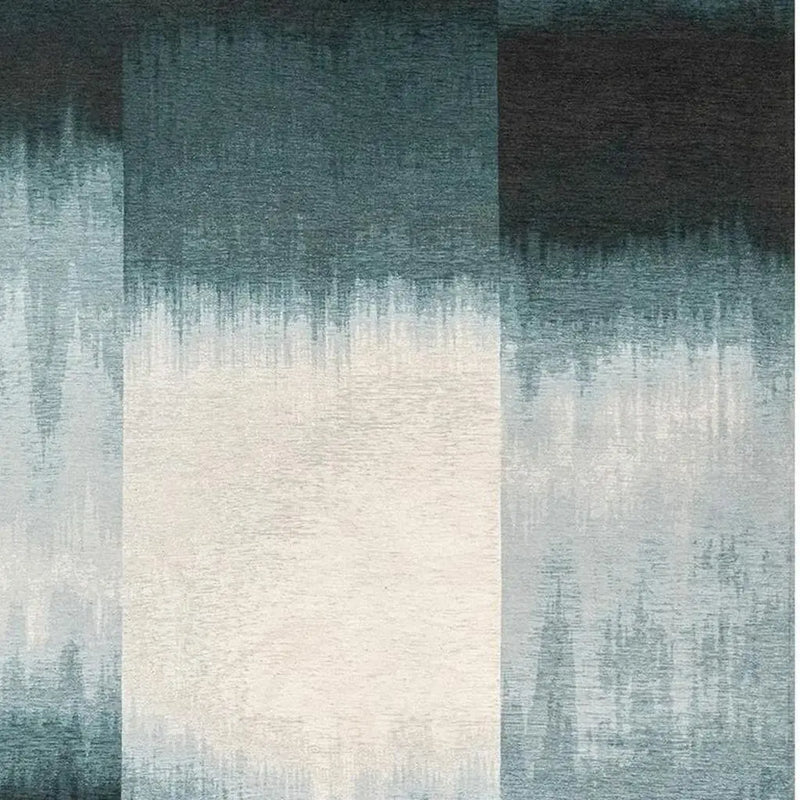 8' X 11' Blue And White Abstract Washable Area Rug With UV Protection Homeroots Home Decor