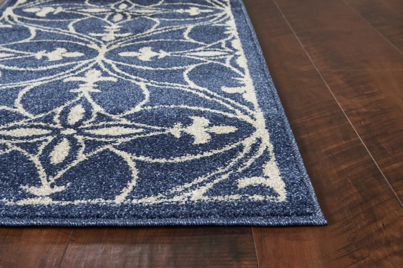 8' X 11' Denim Blue Moroccan Indoor Outdoor Area Rug Homeroots Outdoor