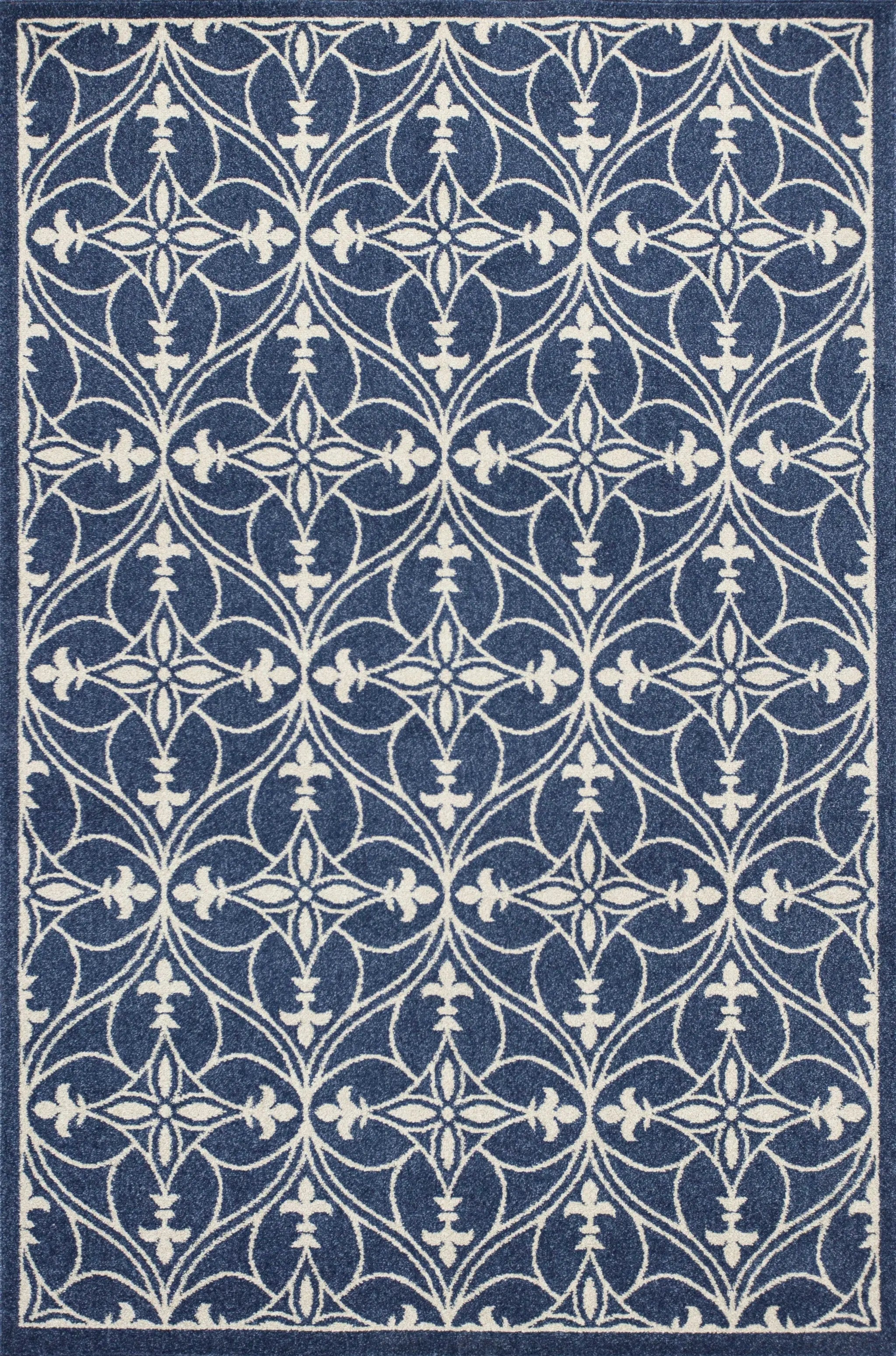 8' X 11' Denim Blue Moroccan Indoor Outdoor Area Rug Homeroots Outdoor