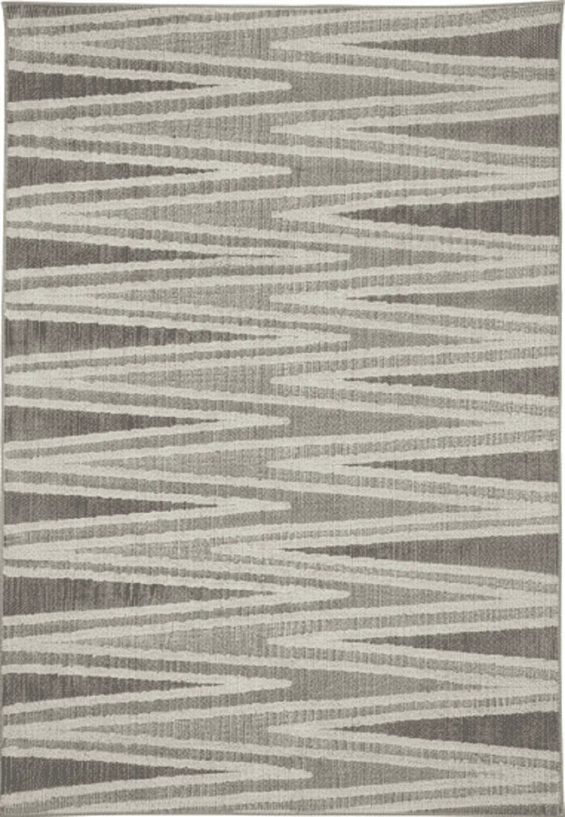 8' X 11' Gray And Beige Abstract Area Rug Homeroots Home Decor
