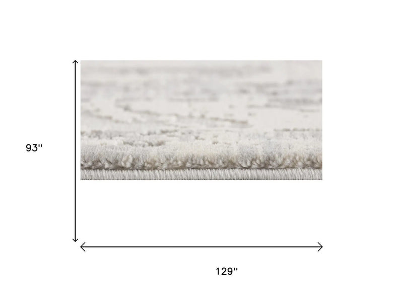 8' X 11' Gray And Beige Abstract Area Rug Homeroots Home Decor