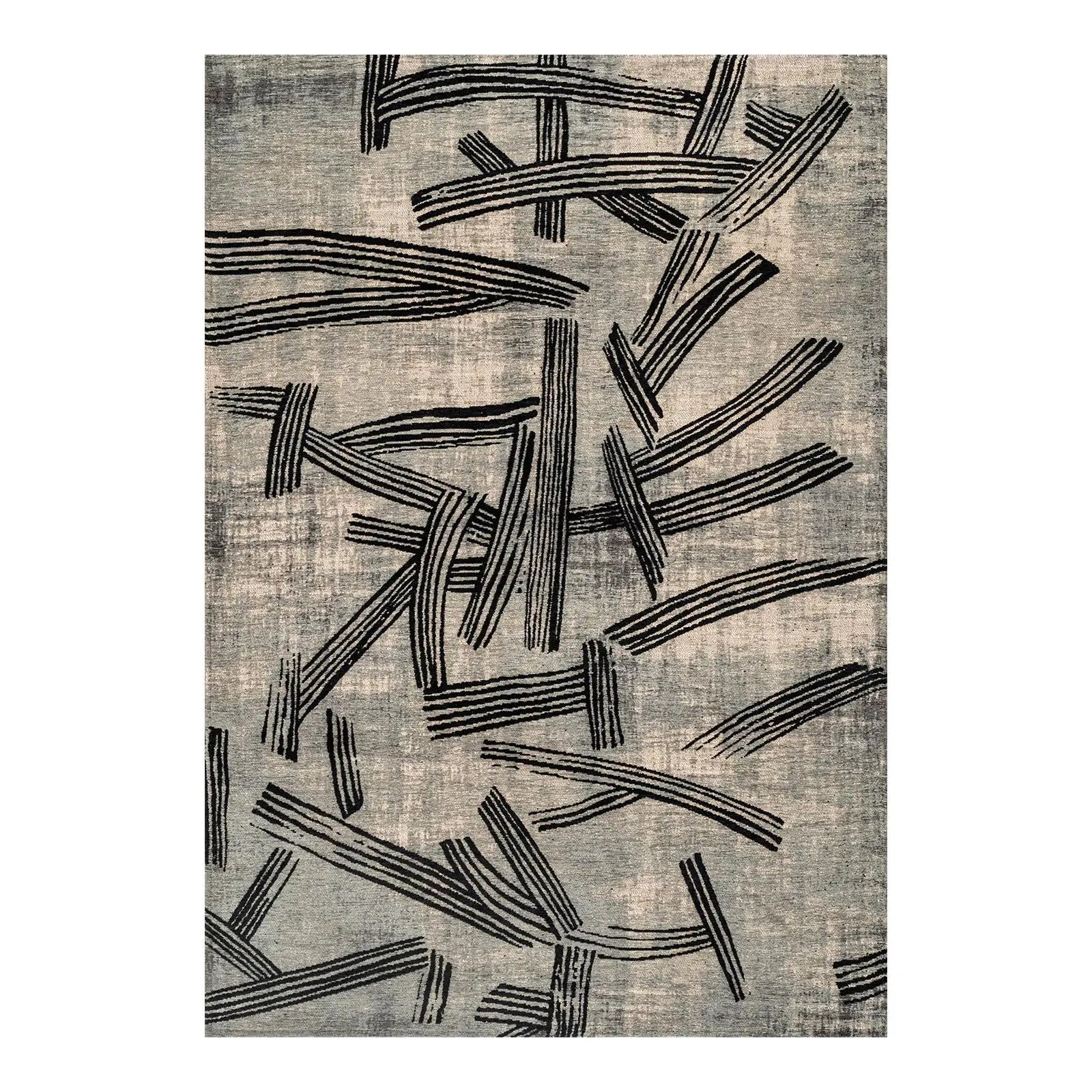 8' X 11' Gray And White Abstract Washable Area Rug With UV Protection Homeroots Home Decor
