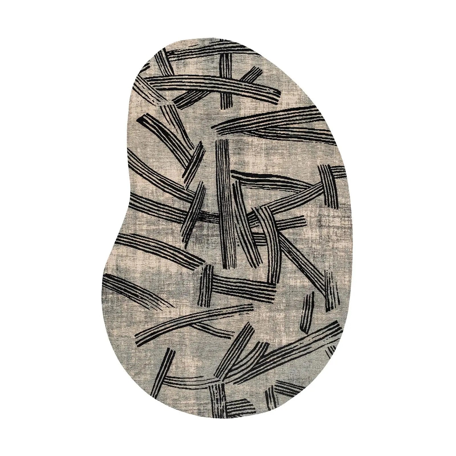 8' X 11' Gray And White Abstract Washable Area Rug With UV Protection Homeroots Home Decor