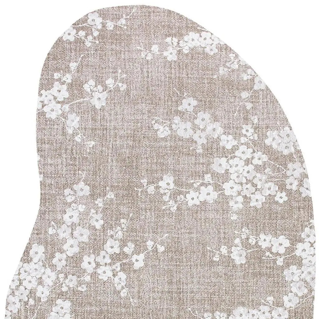 8' X 11' Gray And White Oriental Washable Area Rug With UV Protection Homeroots Home Decor