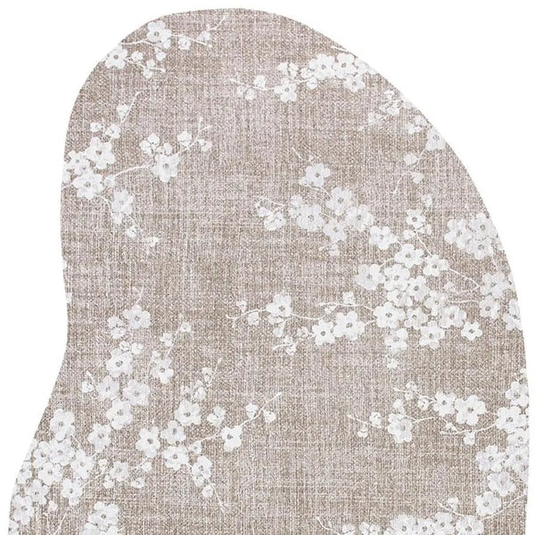 8' X 11' Gray And White Oriental Washable Area Rug With UV Protection Homeroots Home Decor