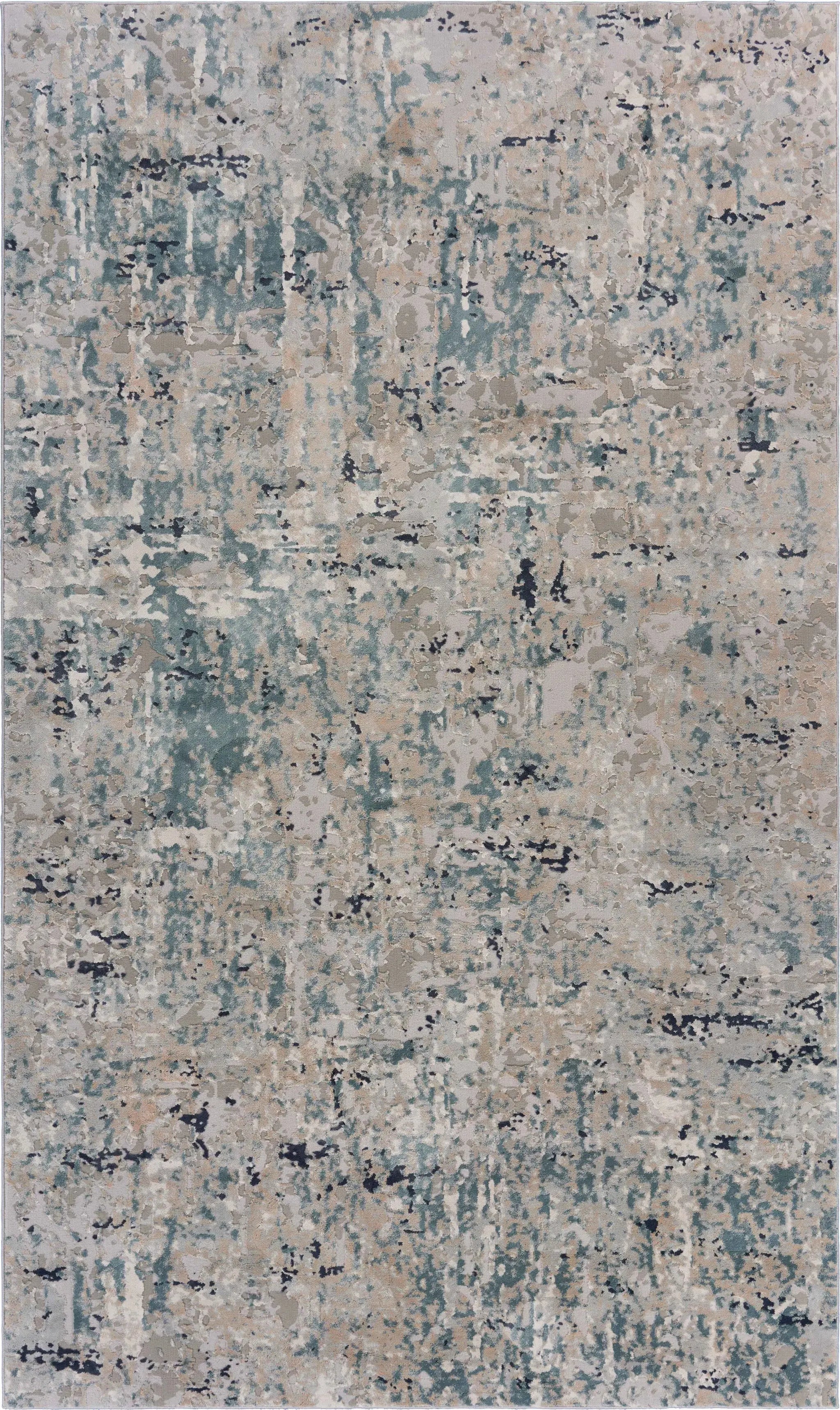 8' X 11' Gray Blue Taupe And Cream Abstract Distressed Stain Resistant Area Rug Homeroots Home Decor