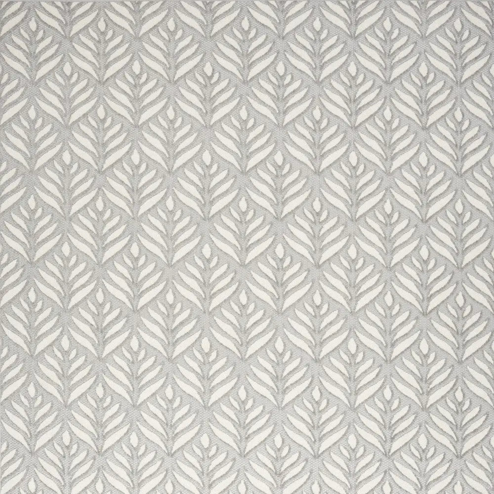 8' X 11' Gray Floral Non Skid Indoor Outdoor Area Rug Homeroots Outdoor