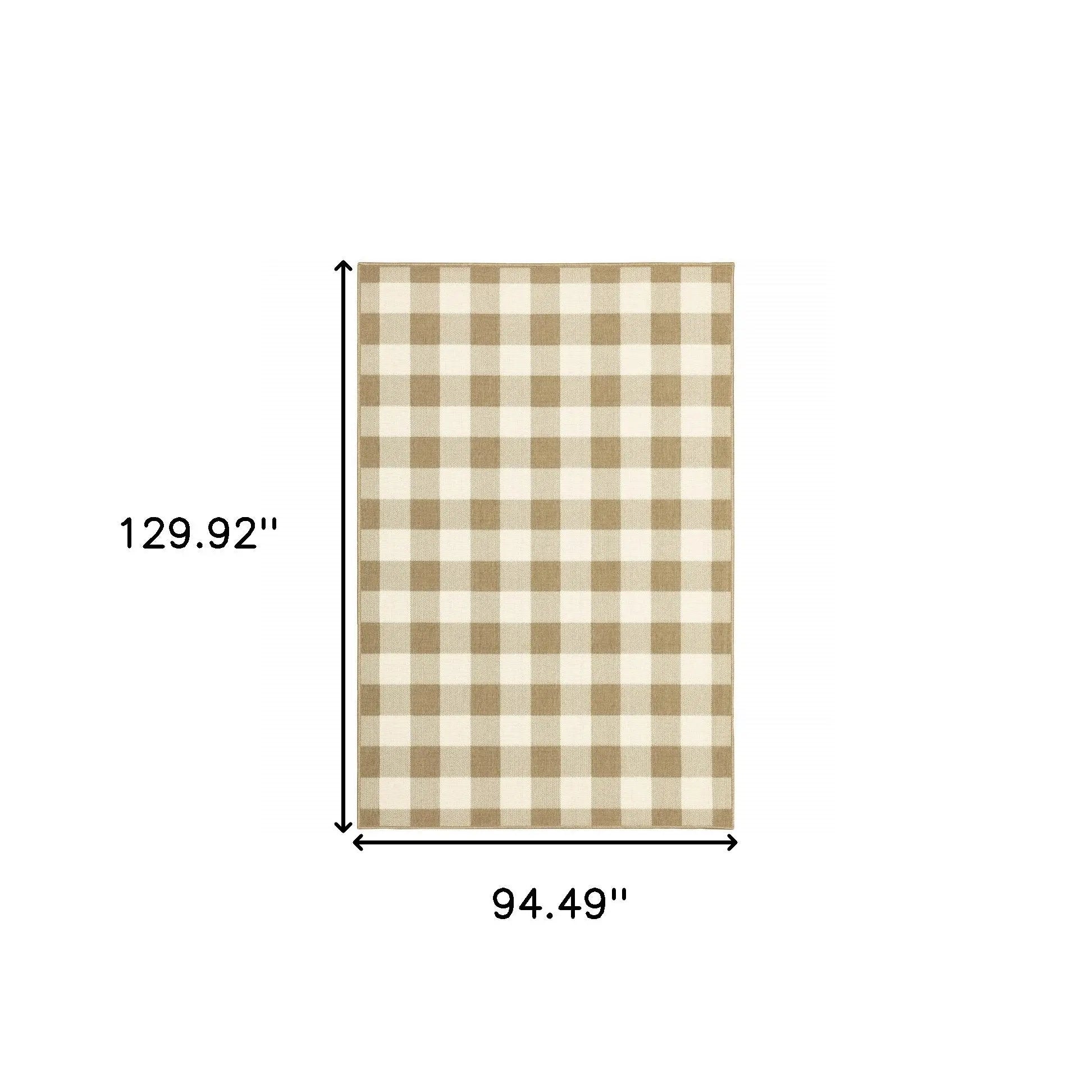 8' X 11' Gray and Ivory Geometric Stain Resistant Indoor Outdoor Area Rug Homeroots Outdoor