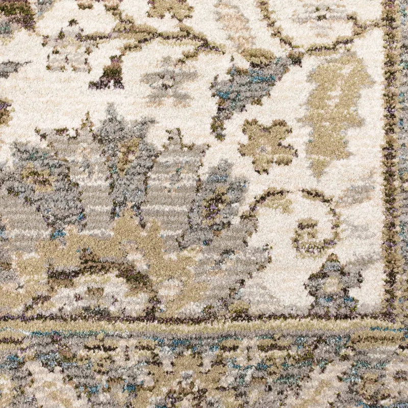 8' X 11' Gray and Ivory Oriental Power Loom Area Rug Homeroots Home Decor