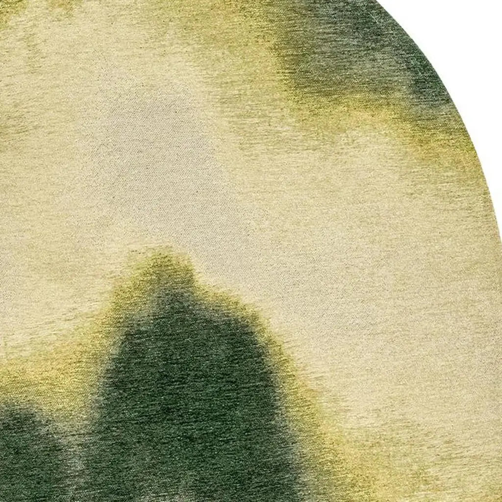 8' X 11' Green And White Abstract Washable Area Rug With UV Protection Homeroots Home Decor