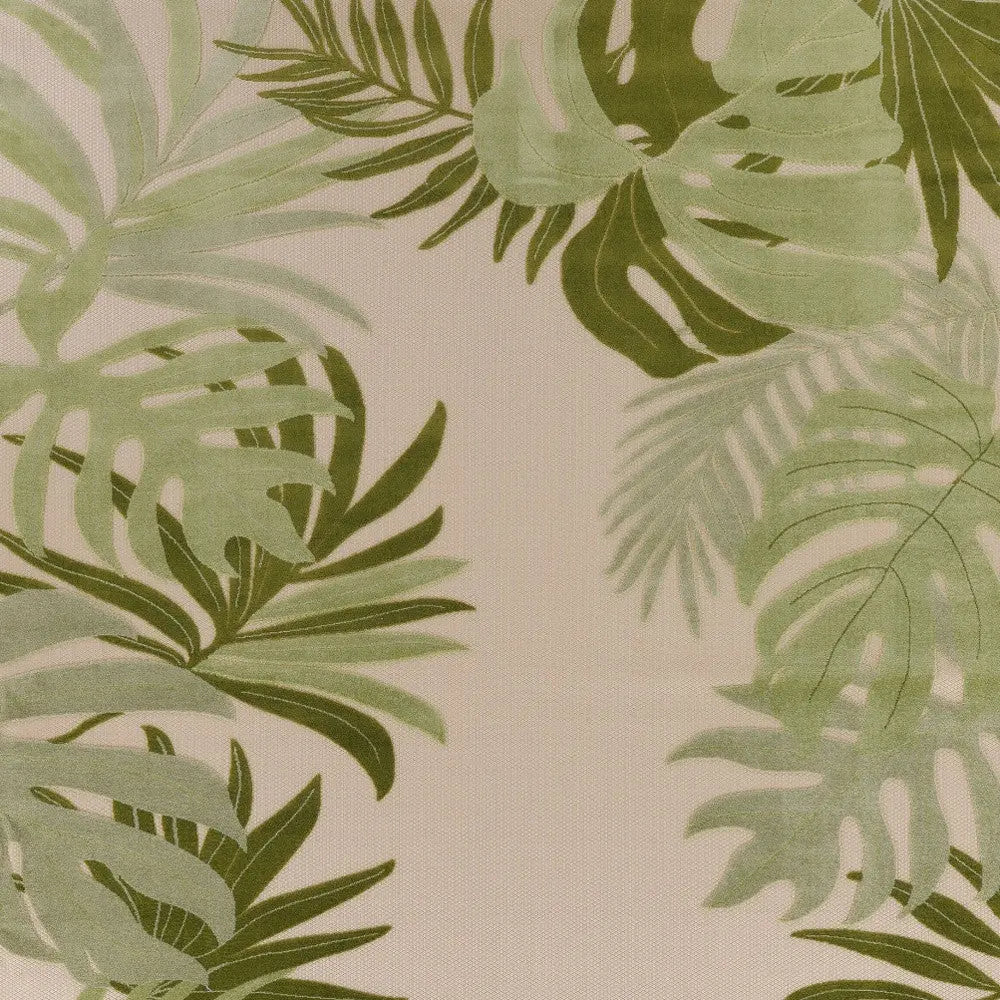 8' X 11' Ivory And Green Palm Leaf Indoor Outdoor Area Rug Homeroots Outdoor