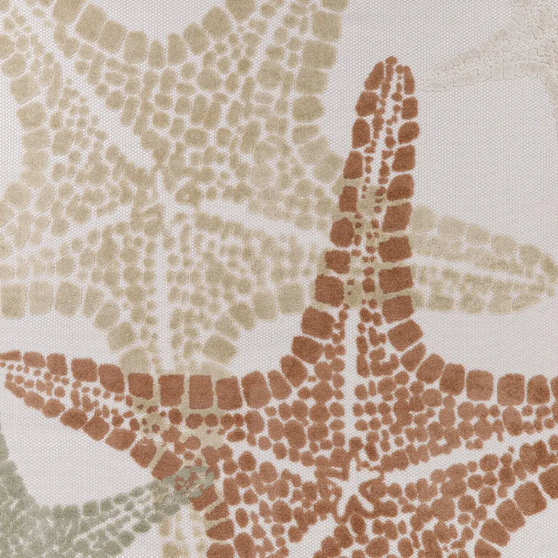 8' X 11' Ivory Yellow Orange And Green Starfish Indoor Outdoor Area Rug Homeroots Outdoor