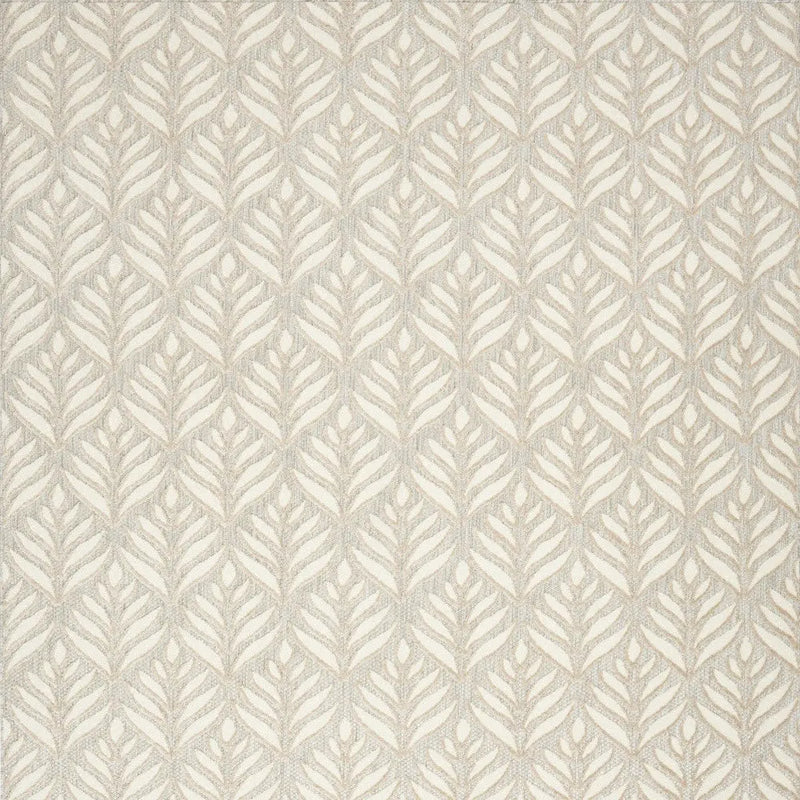 8' X 11' Ivory and Gray Floral Non Skid Indoor Outdoor Area Rug Homeroots Outdoor