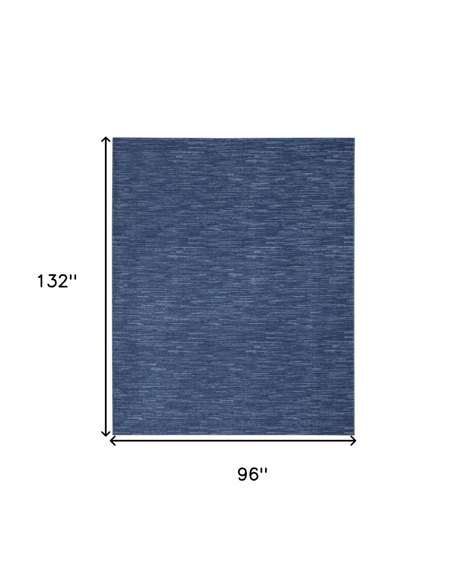 8' X 11' Navy Blue Indoor Outdoor Area Rug Homeroots Outdoor