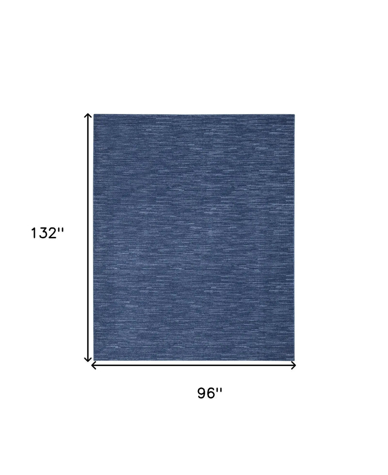 8' X 11' Navy Blue Indoor Outdoor Area Rug Homeroots Outdoor