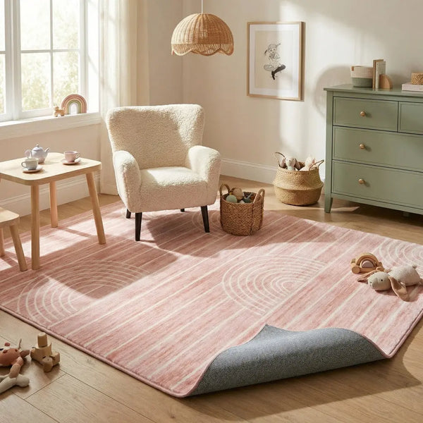 8' X 11' Pink Abstract Area Rug Homeroots Home Decor