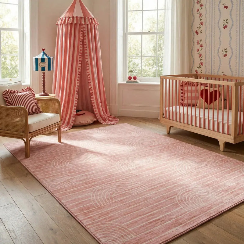 8' X 11' Pink Abstract Area Rug Homeroots Home Decor