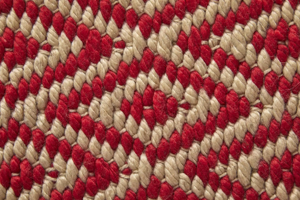 8' X 11' Red And Tan Geometric Hand Woven Area Rug Homeroots Home Decor