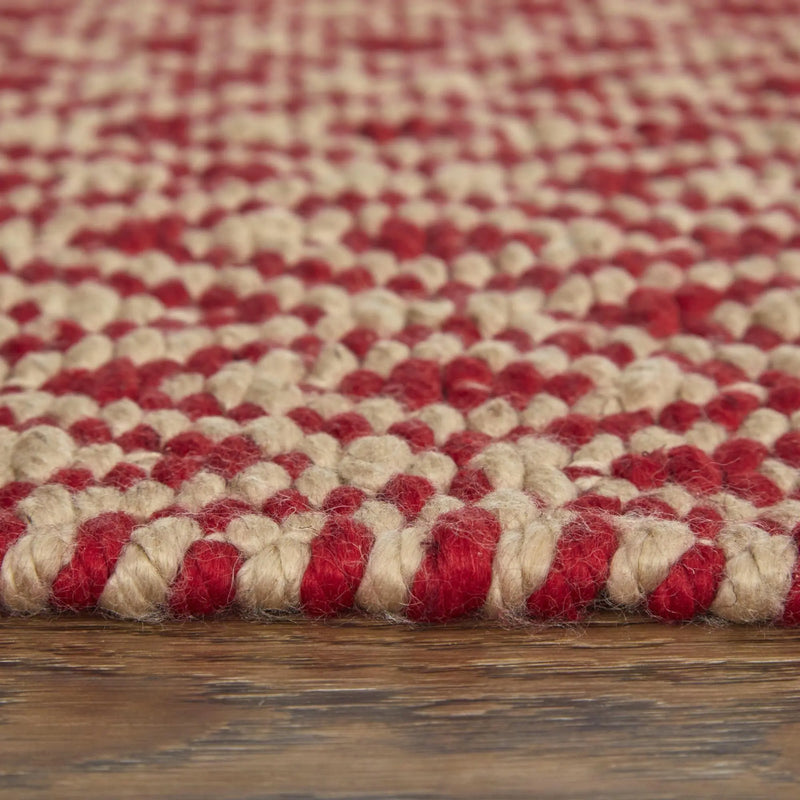 8' X 11' Red And Tan Geometric Hand Woven Area Rug Homeroots Home Decor