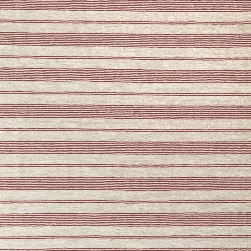 8' X 11' Red and Ivory Striped Hand Woven Area Rug Homeroots Outdoor