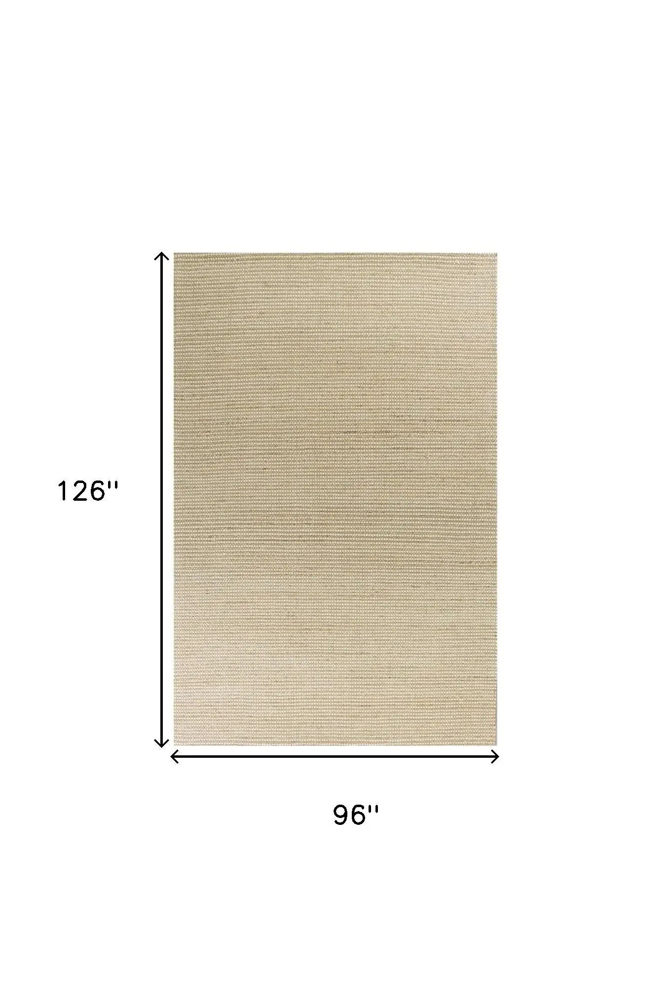 8' X 11' Tan And Ivory Hand Woven Area Rug Homeroots Home Decor