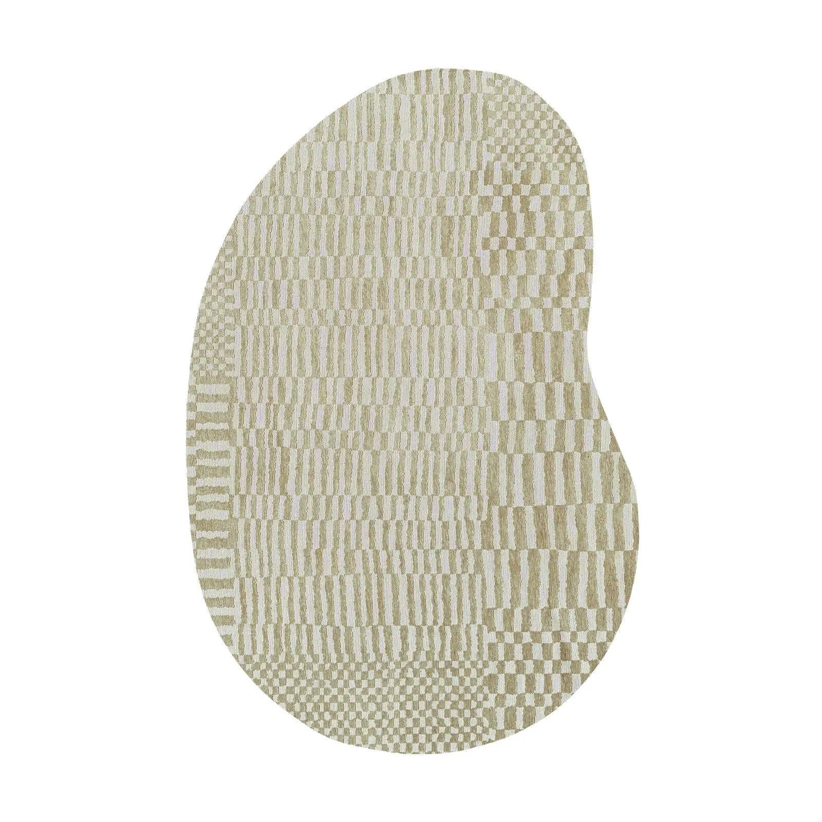 8' X 11' Tan And White Abstract Washable Area Rug With UV Protection Homeroots Home Decor