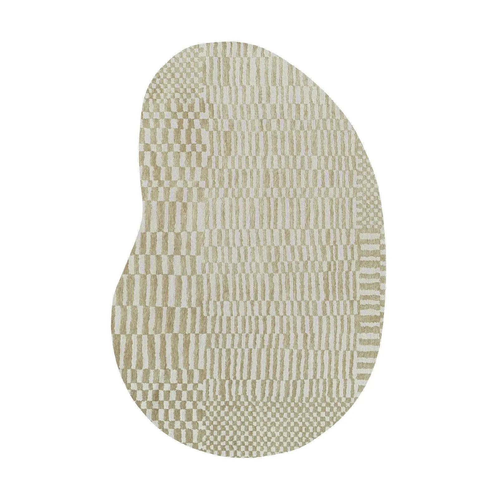 8' X 11' Tan And White Abstract Washable Area Rug With UV Protection Homeroots Home Decor