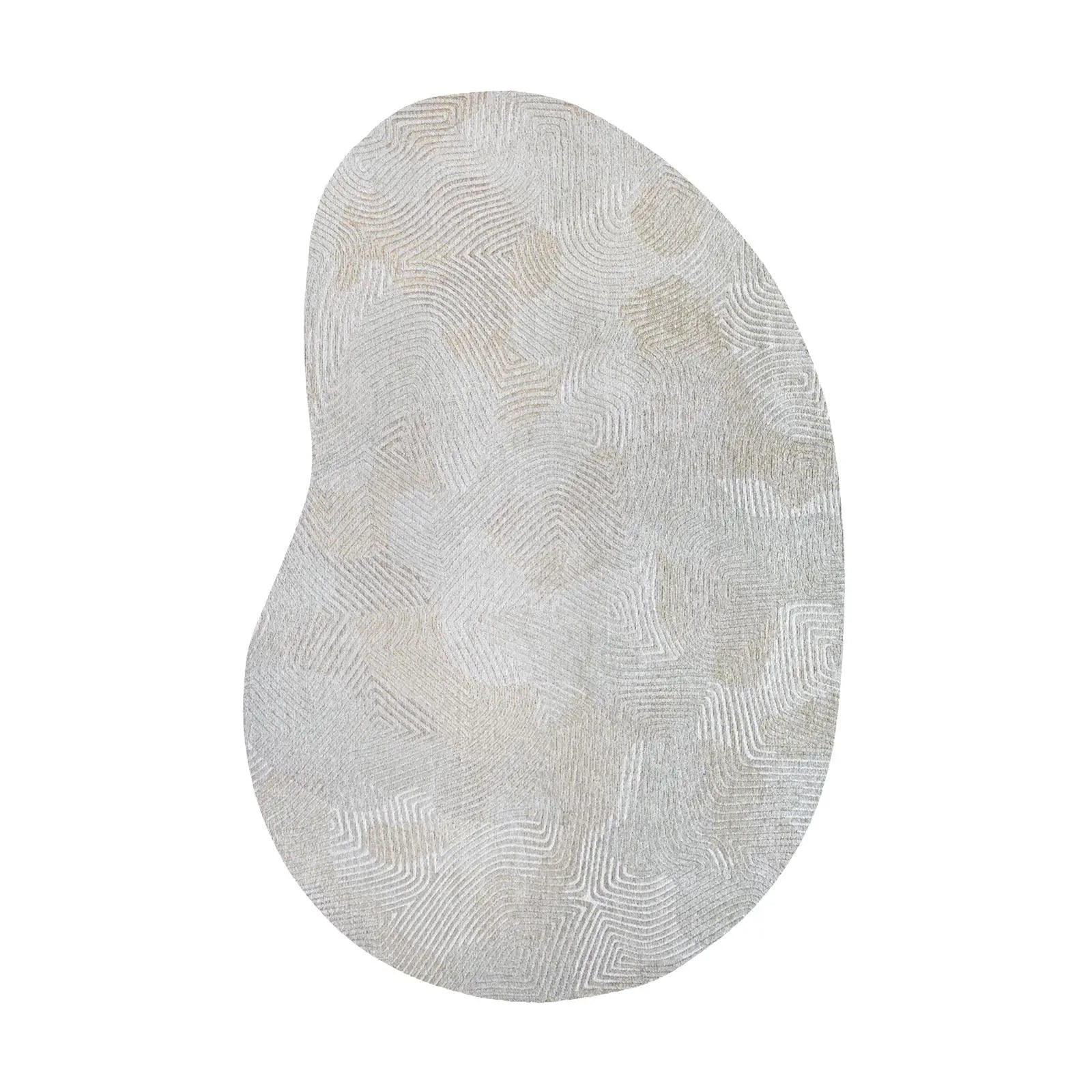 8' X 11' Tan And White Abstract Washable Area Rug With UV Protection Homeroots Home Decor
