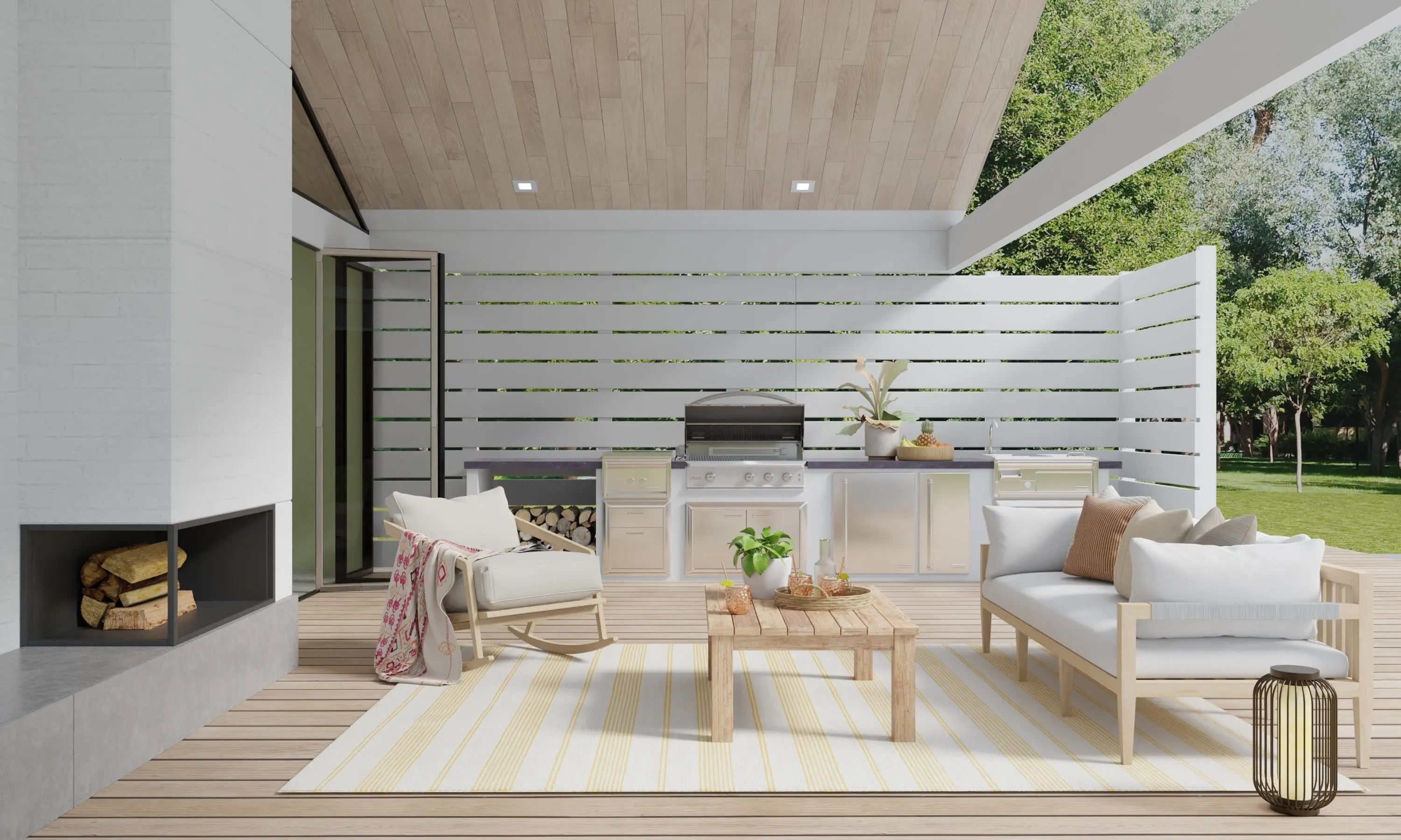 8' X 11' Yellow and Ivory Striped Hand Woven Area Rug Homeroots Outdoor