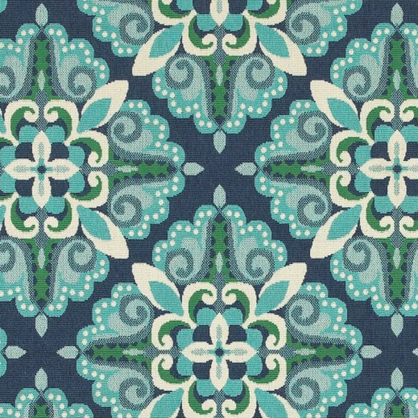 8' X 13' Blue And Green Indoor Outdoor Area Rug Homeroots Outdoor