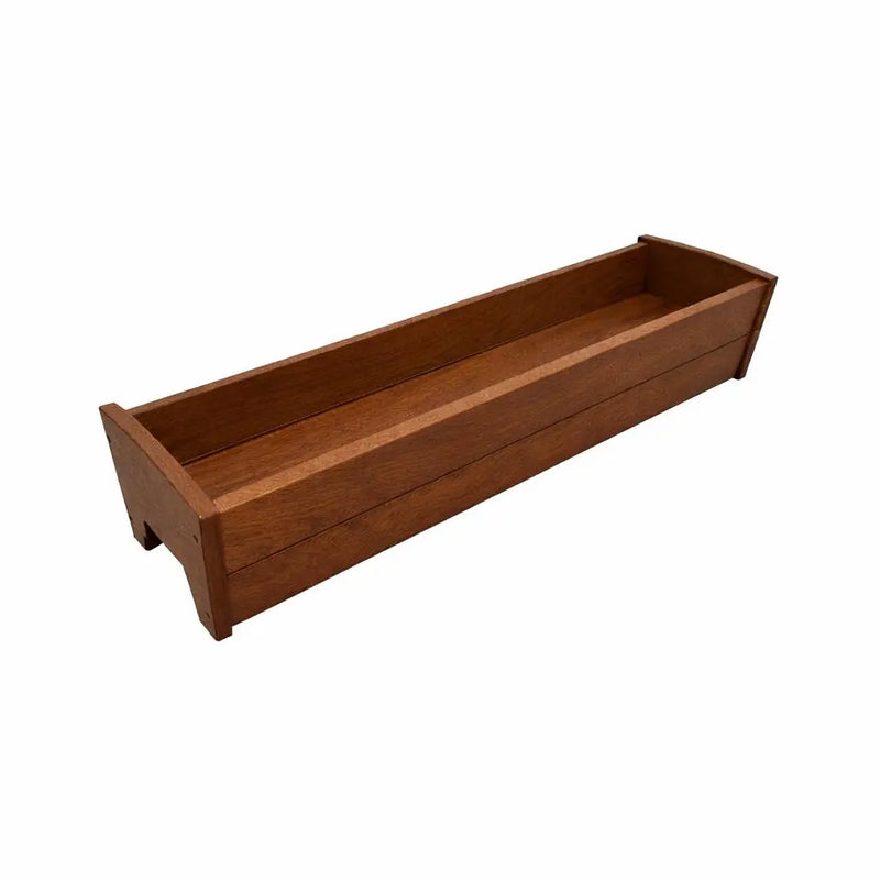 8" X 36" Walnut Heavy Duty Plastic Rectangular Railing Planter Homeroots Outdoor