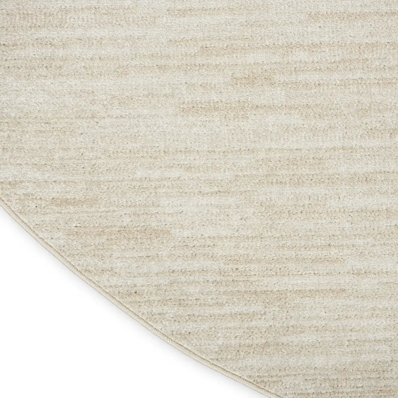 8' X 8' Beige And Ivory Round Indoor Outdoor Area Rug - GreatEagleInc