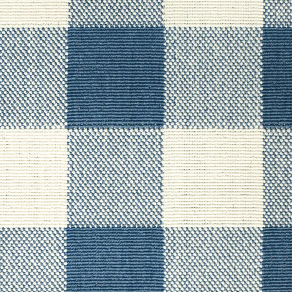 8' X 8' Blue and Ivory Round Geometric Stain Resistant Indoor Outdoor Area Rug Homeroots Outdoor