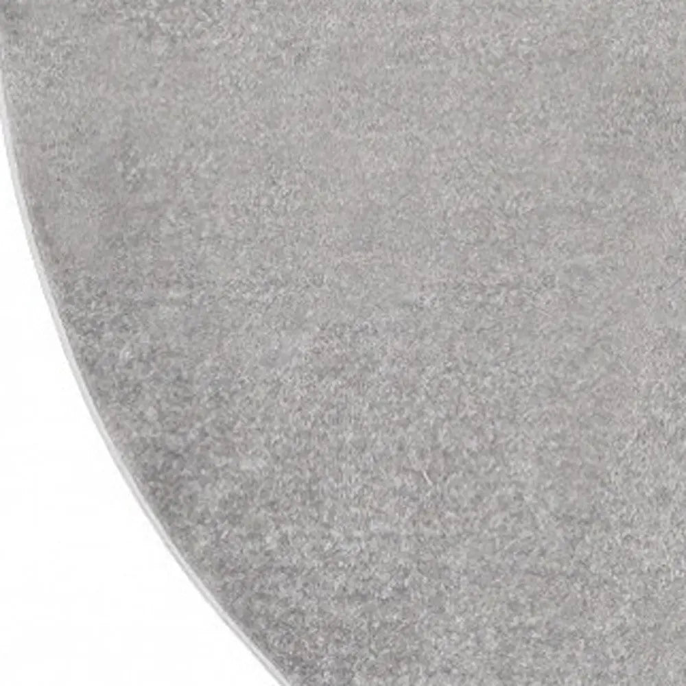 8' X 8' Gray Round Indoor Outdoor Area Rug - GreatEagleInc