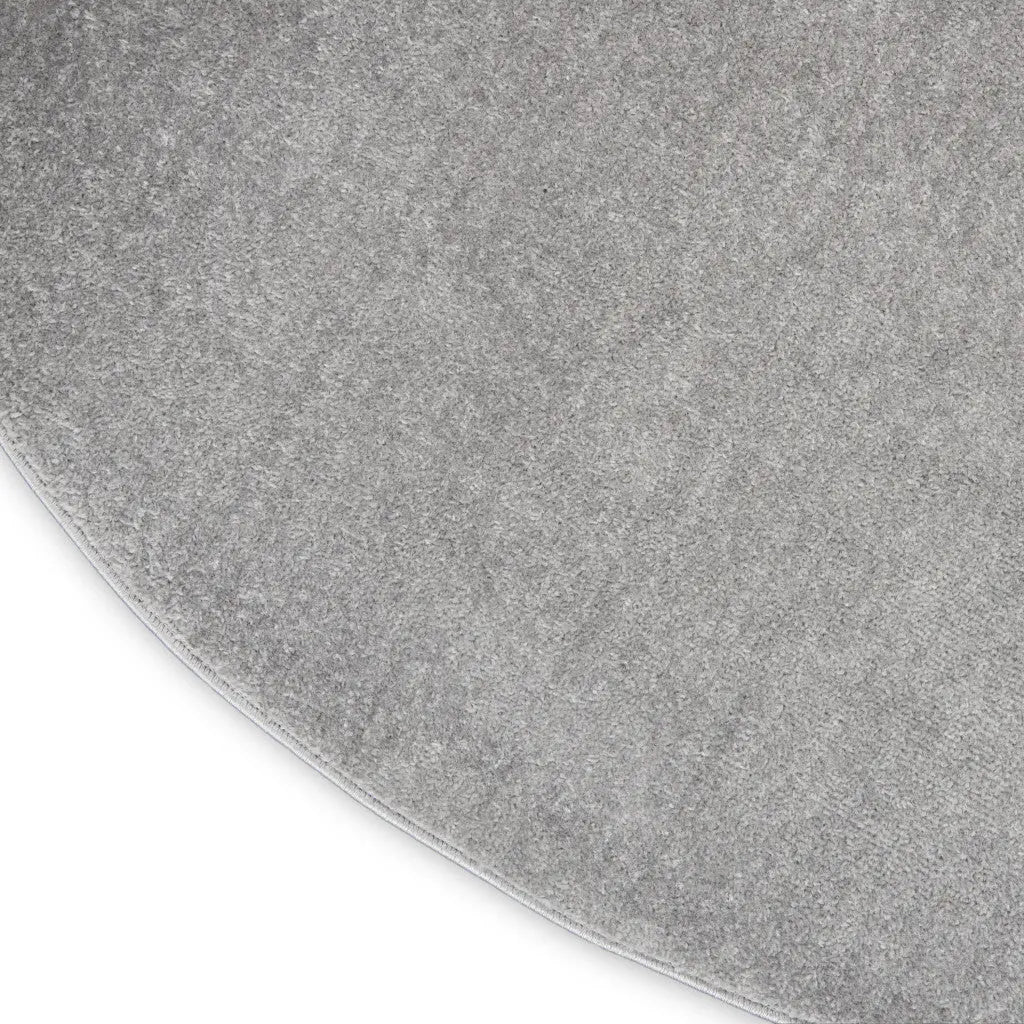 8' X 8' Gray Round Indoor Outdoor Area Rug - GreatEagleInc
