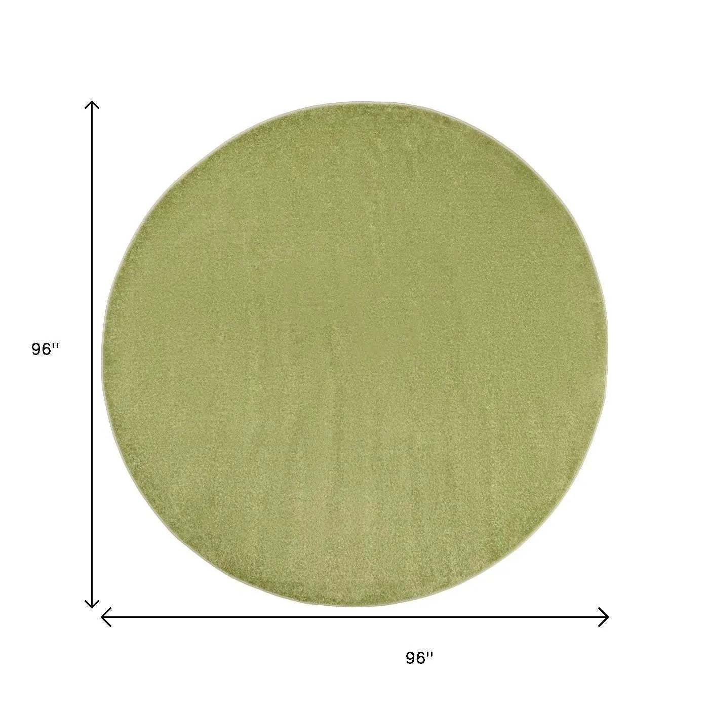 8' X 8' Green Round Indoor Outdoor Area Rug Homeroots Outdoor