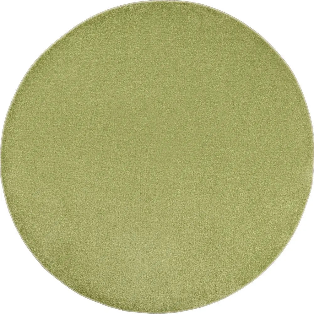 8' X 8' Green Round Indoor Outdoor Area Rug Homeroots Outdoor