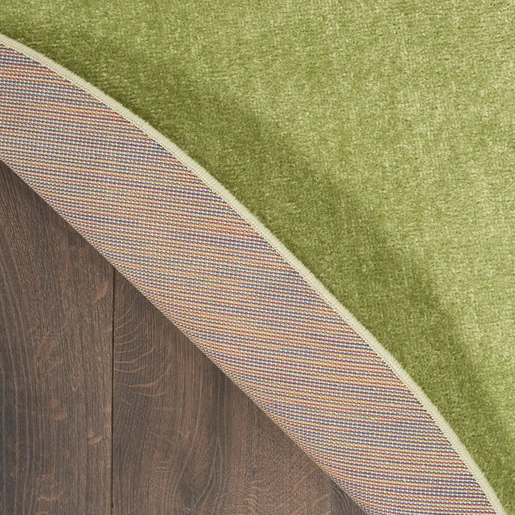8' X 8' Green Round Indoor Outdoor Area Rug Homeroots Outdoor