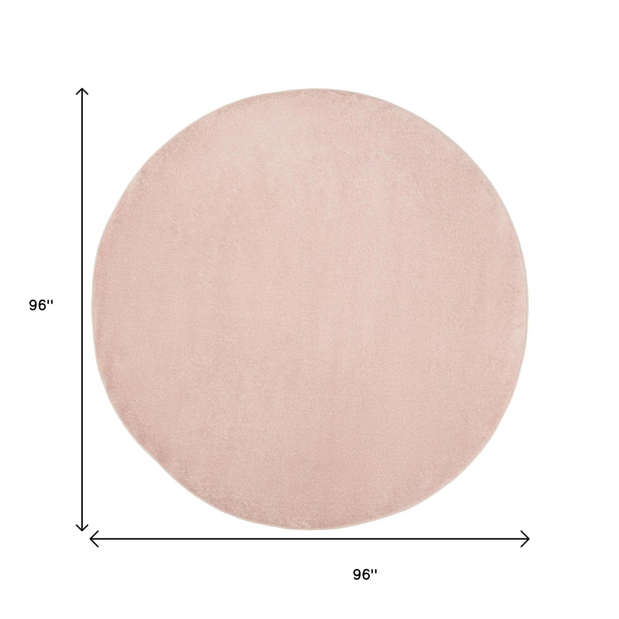 8' X 8' Pink Round Indoor Outdoor Area Rug - GreatEagleInc