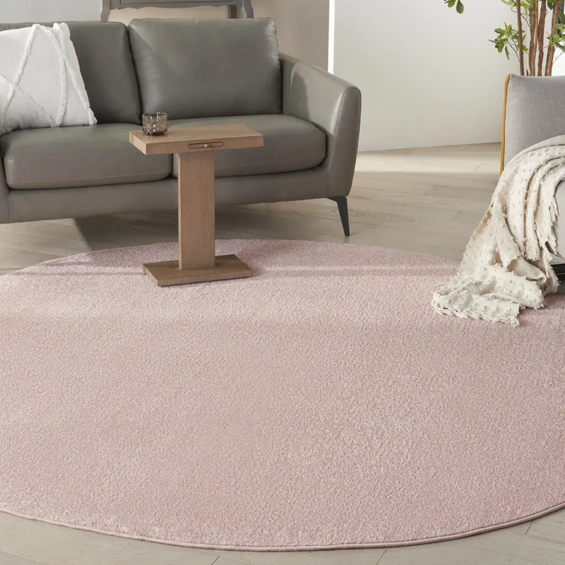 8' X 8' Pink Round Indoor Outdoor Area Rug - GreatEagleInc