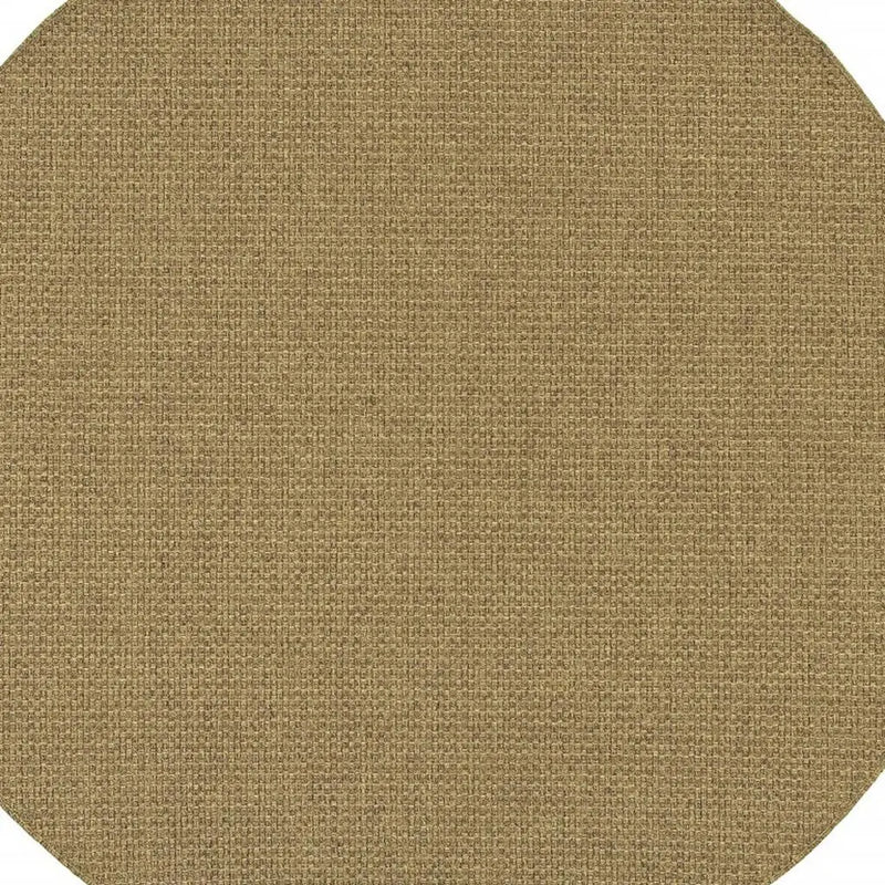 8' X 8' Tan Round Indoor Outdoor Area Rug Homeroots Outdoor