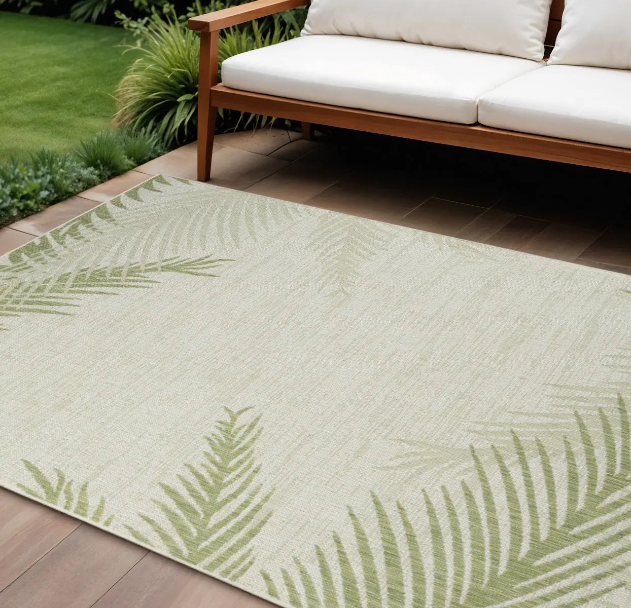 8' X 9' Beige Indoor Outdoor Area Rug Homeroots Outdoor